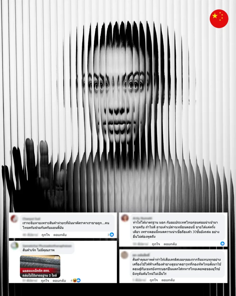 ภาพเชิงสัญลักษณ์สะท้อนอคติและกระแสความเชื่อด้านลบต่อสินค้าจีนในสังคมไทยจากความคิดเห็นบนโลกออนไลน์